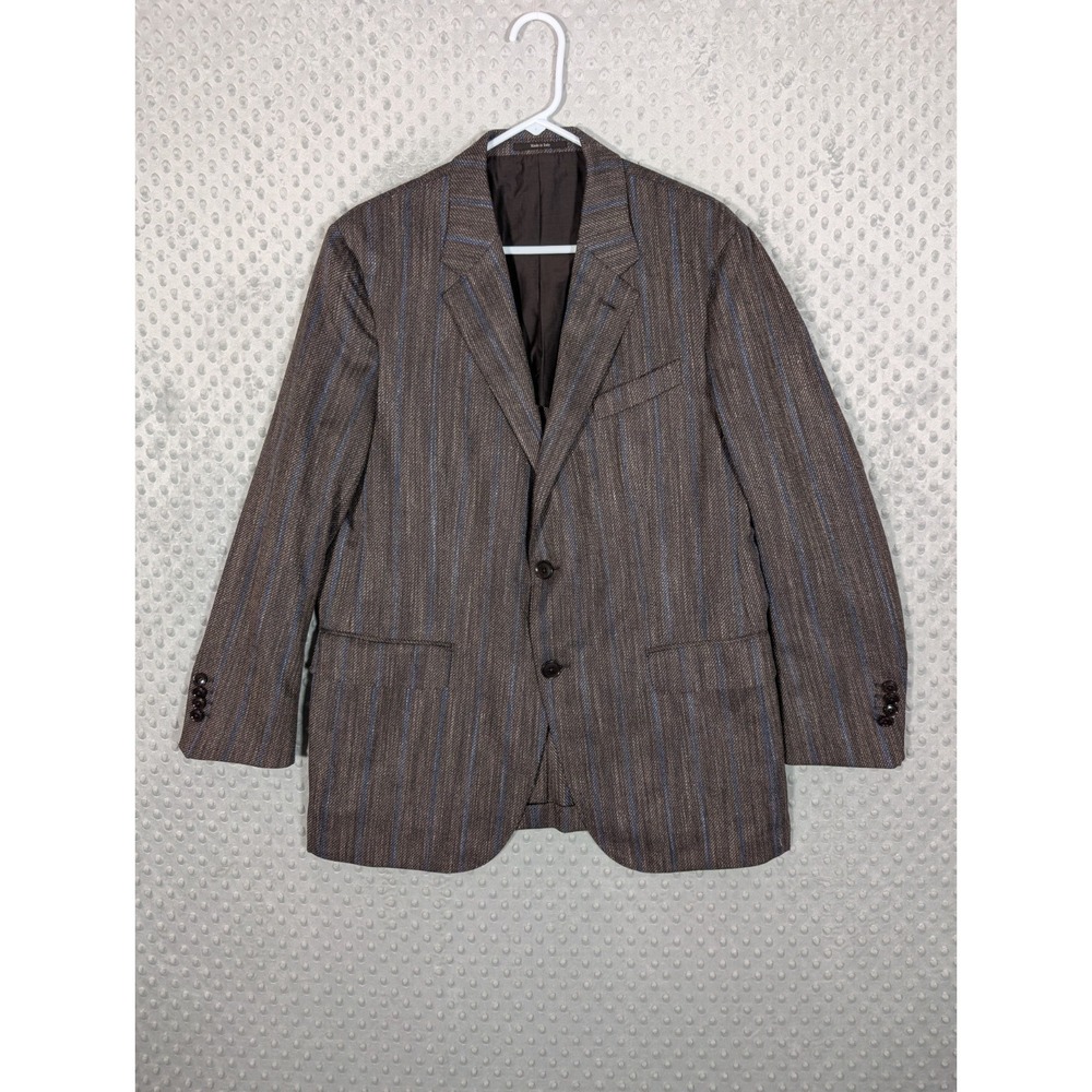 Ermenegildo Zegna Unlined Blazer Men's 40/41** 56 IT Twill Wool Silk Linen EUC